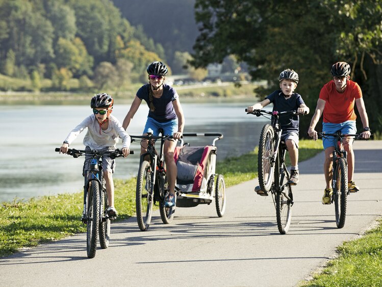 Familienausflug am Donauradweg | © Oberösterreich Tourismus GmbH / Stefan Mayerhofer