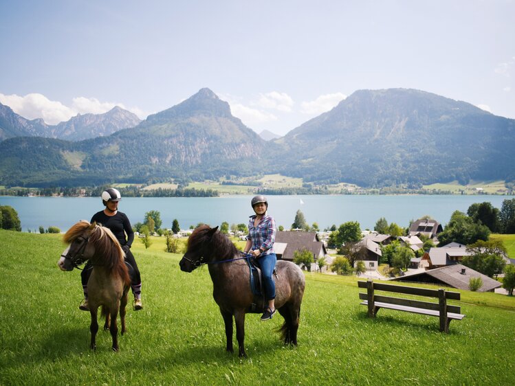 Reiten auf Islandpferden am Wolfgangsee | © Urlaub am Bauernhof Oberösterreich / Harald Puchegger