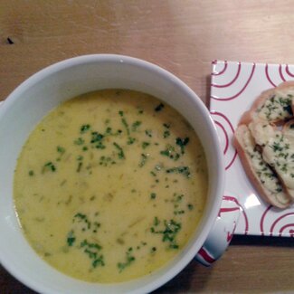 Lauchsuppe mit Käsecroutons | © Urlaub am Bauernhof Oberösterreich / Susanne Sonnleitner