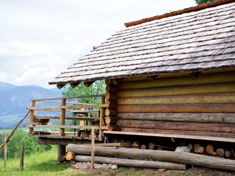 Almhütte in Form einer Blockhütte beim Thurnergut | © Urlaub am Bauernhof Oberösterreich / Harald Puchegger