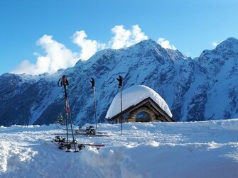 Hütte, Ski, Skitouren, Winter, Salzburger Land | © Urlaub am Bauernhof Salzburger Land / Christina Eßl