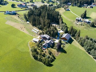 Drohnenaufnahme Biobauernhof Leitenmüller, Steiermark | © Urlaub am Bauernhof Steiermark / Daniel Gollner