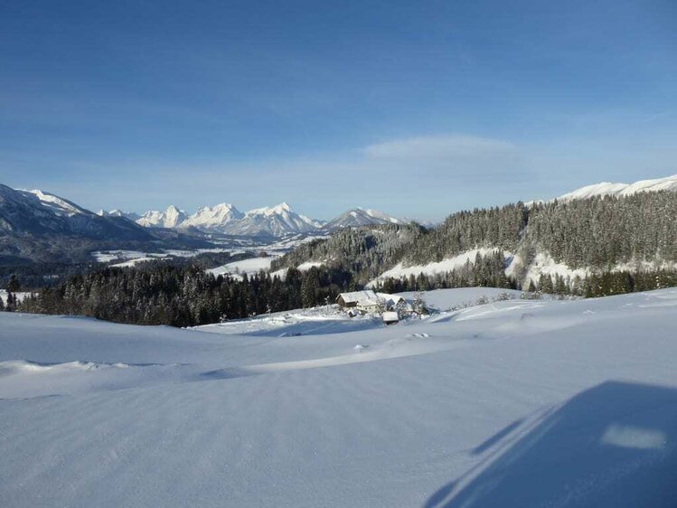 Blick ins Tal Bio Ferienhof Skilift Hotz | © Urlaub am Bauernhof Oberösterreich / Gösweiner